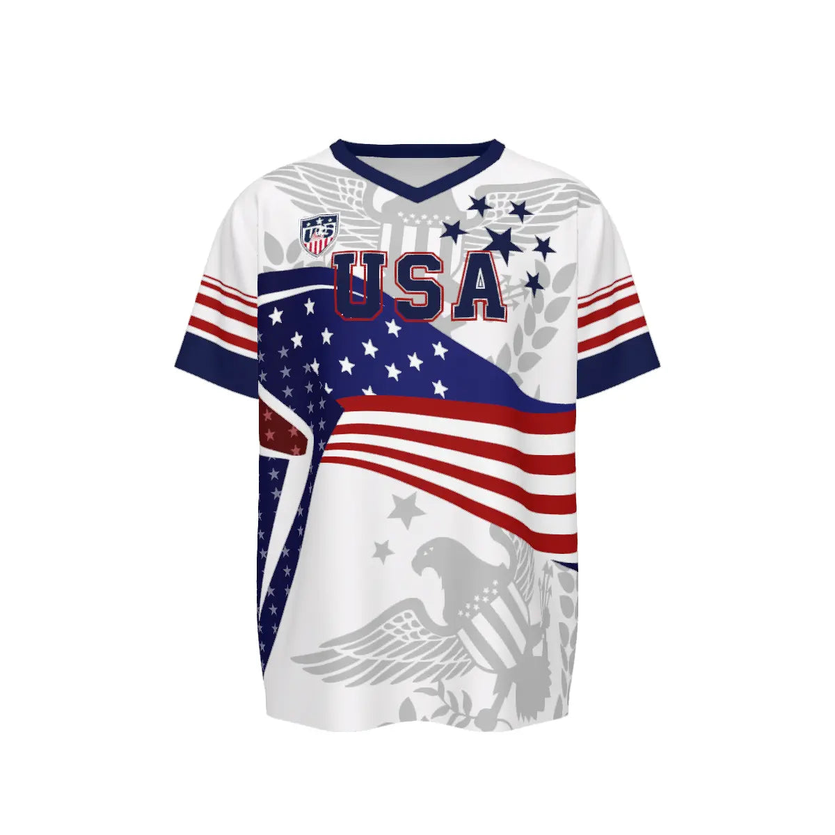 ⚽️V-Neck USA Bald Eagle Graphic Soccer Jersey, 2026 USA Fans Jersey, Gift for Soccer Fans, America Soccer Jersey for Player