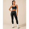 Women'S Fashion Versatile High-Waisted Yoga Pants Set, Gym Training Workout Clothes, Outdoor Sports Tennis, Butt-Lifting Tight-Fitting.